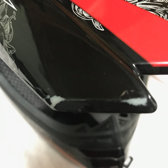 Senhill DOT Sebastian Tatan Mejia Motorcross Helmet Black Red Size Large - Picture 14 of 16